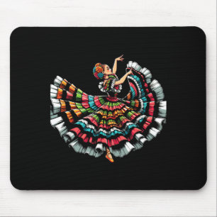 Ballet Folklorico Dancer Mexico Traditional Mouse Pad
