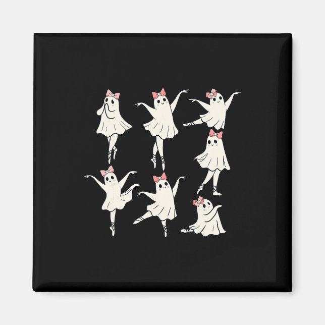 Ballet Ghost Ballet Dancer Spooky Dance Teacher Ha Magnet (Front)