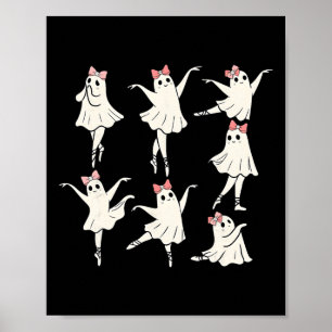 Ballet Ghost Ballet Dancer Spooky Dance Teacher Ha Poster