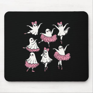 Ballet Ghost Dancer Cute Boo Dancing Halloween Mouse Pad