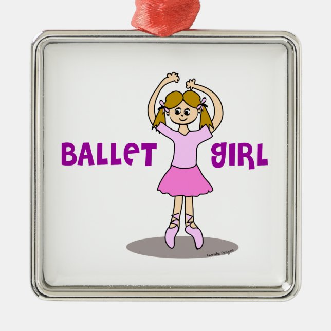 Ballet Girl Metal Tree Decoration (Front)