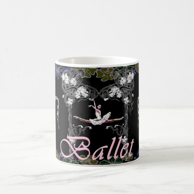 Ballet Grande Jete in Flowered Arch Mug (Center)
