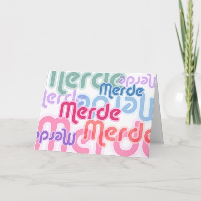 Ballet Humour Greeting Card - Merde (Front)