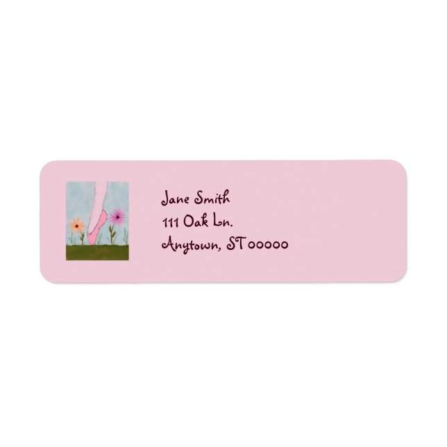 Ballet in Flowers Customisable Address Labels (Front)