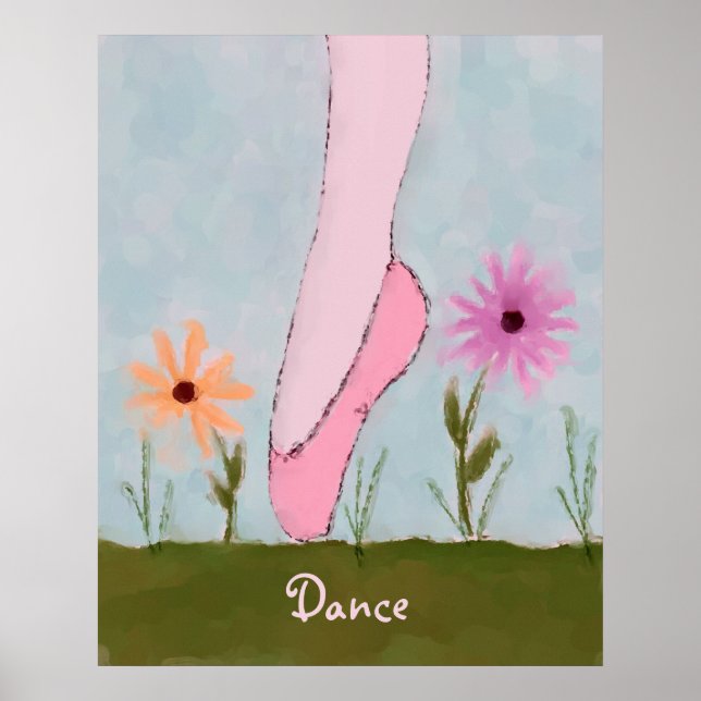 Ballet in Flowers Customisable Poster Print (Front)