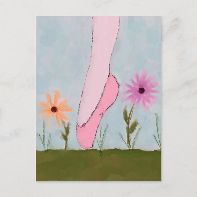 Ballet in Flowers Postcard (Front)