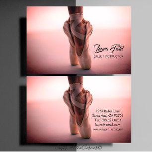 Ballet Instructor Minimalist Business Card