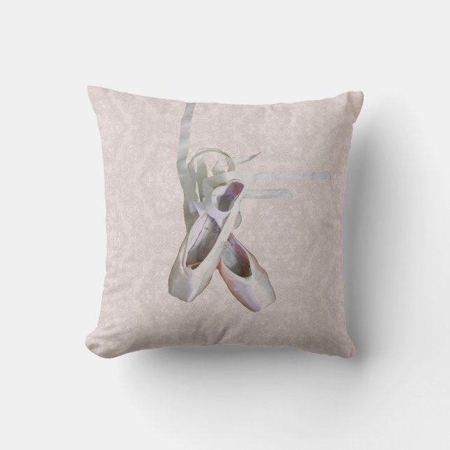 'Ballet & Lace' Throw Pillow (Front)