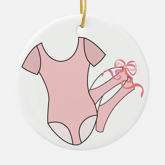 Ballet Leotard Ceramic Ornament (Front)