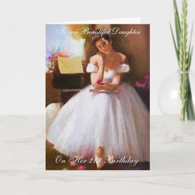 BALLET LESSON 21ST BIRTHDAY CARD (Front)