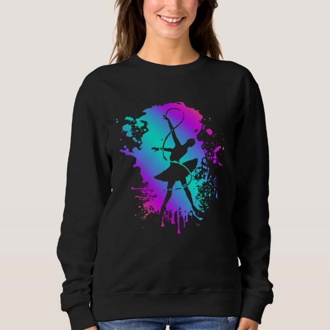 Ballet Like A Sport Only Harder Girls Ballet Dance Sweatshirt (Front)