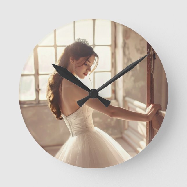 BALLET LOVE - BALLET & DANCE ROUND CLOCK (Front)