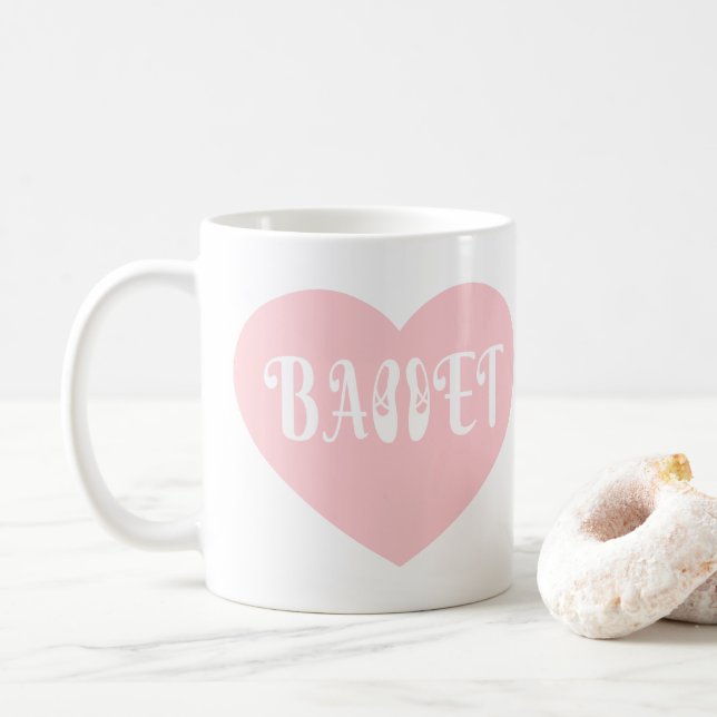 Ballet Love Dance Personalise Ctomizeus Coffee Mug (With Donut)