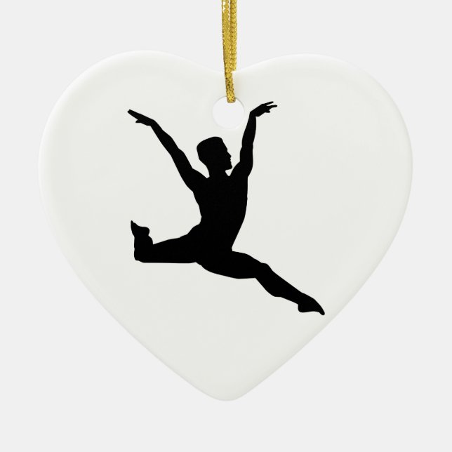 Ballet man ceramic ornament (Front)
