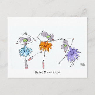 Ballet Mice-Critter Postcard