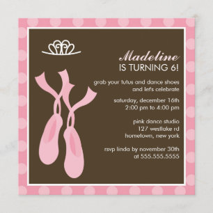 Ballet Party Invitations