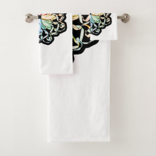 Ballet Pattern Bath Towel Set