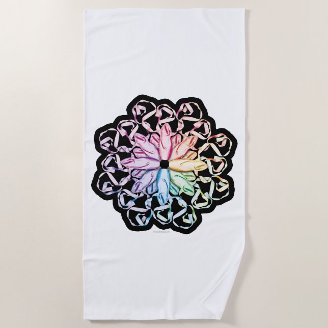 Ballet Pattern Beach Towel (Front)