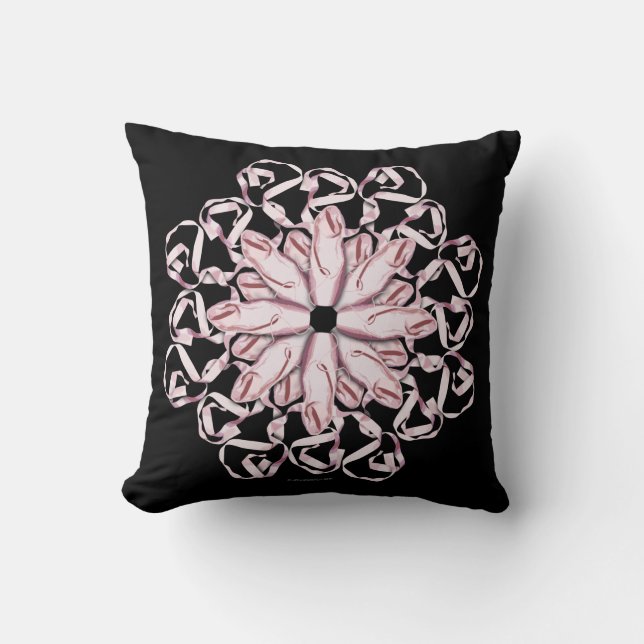 Ballet Pattern (pink) Cushion (Front)