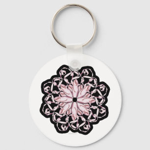 Ballet Pattern (pink) Key Ring