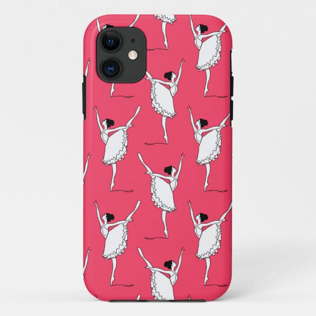Ballet Pattern Pink White | Dance Case-Mate iPhone Case (Back)