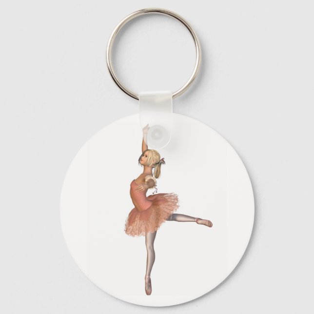 Ballet Performance - Attitude Pose Key Ring (Front)