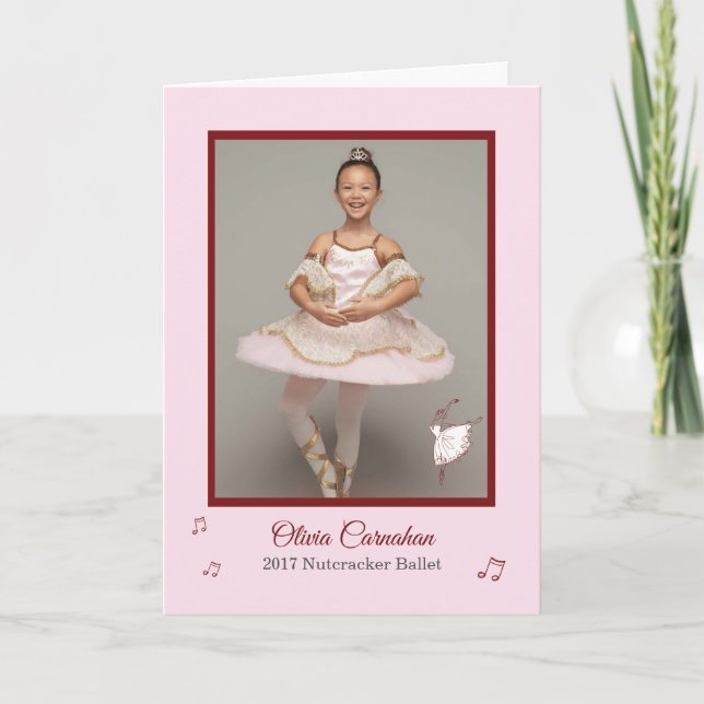 Ballet Performance Customizable Photo Event & Name Card (Front)
