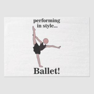 Ballet Performing In Style Ballerina Birthday Tissue Paper