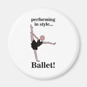 Ballet Performing In Style Ballerina Dancer Magnet