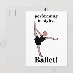 Ballet Performing In Style Ballerina Dancer Postcard