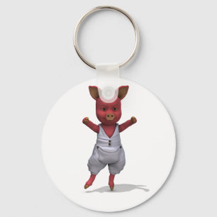 Ballet Pig En Pointe Key Ring
