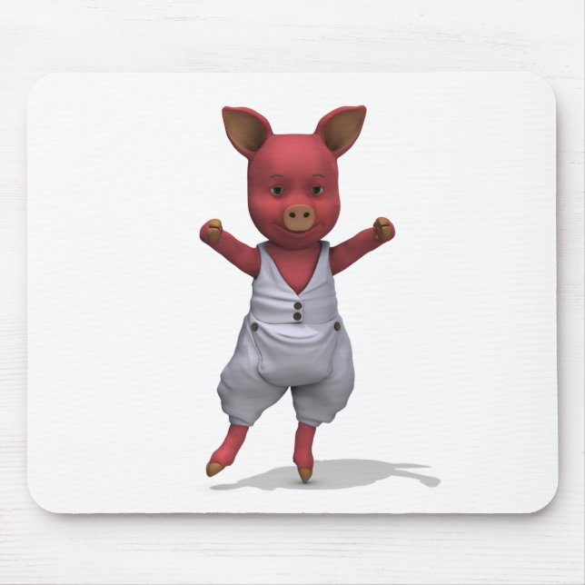 Ballet Pig En Pointe Mouse Pad (Front)