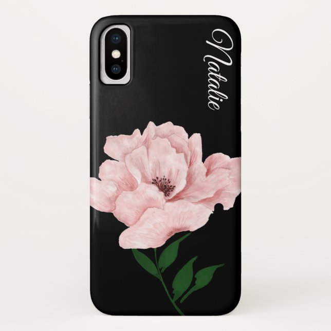 Ballet Pink Flower iPhone X Case (Back)