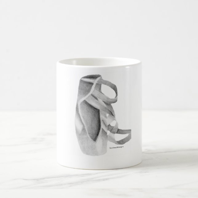 Ballet Pointe Shoe Graphic Coffee Mug (Center)