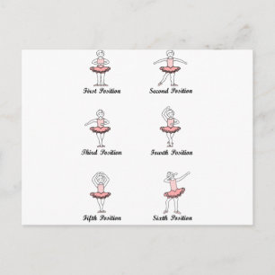 ballet positions dab postcard