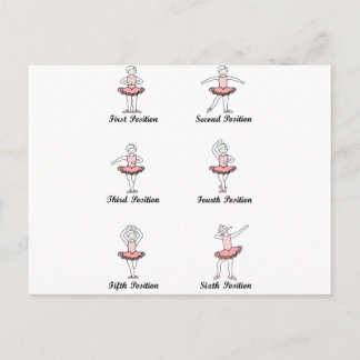 ballet positions dab postcard