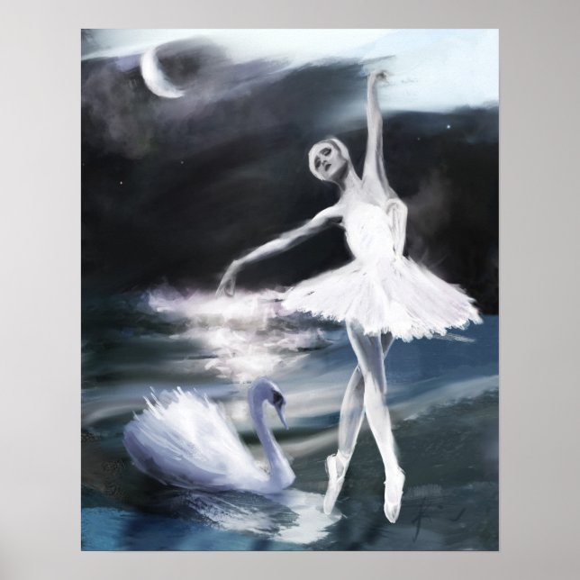 Ballet Poster: Moonlight on Swan Lake Poster (Front)