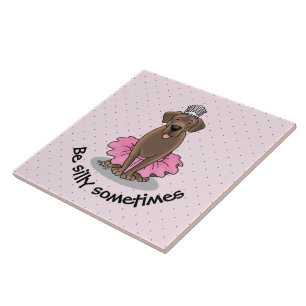 Ballet Princess Chocolate Lab Labrador Retriever Ceramic Tile