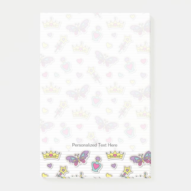 ballet princess pattern post-it notes (Front)