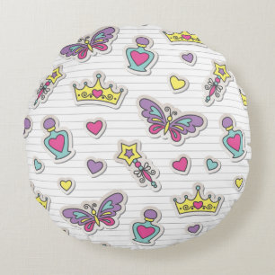 ballet princess pattern round cushion