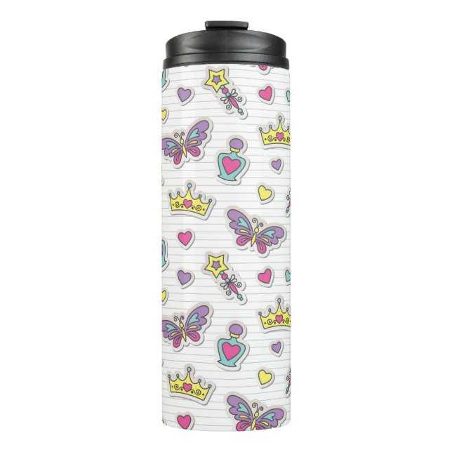 ballet princess pattern thermal tumbler (Front)