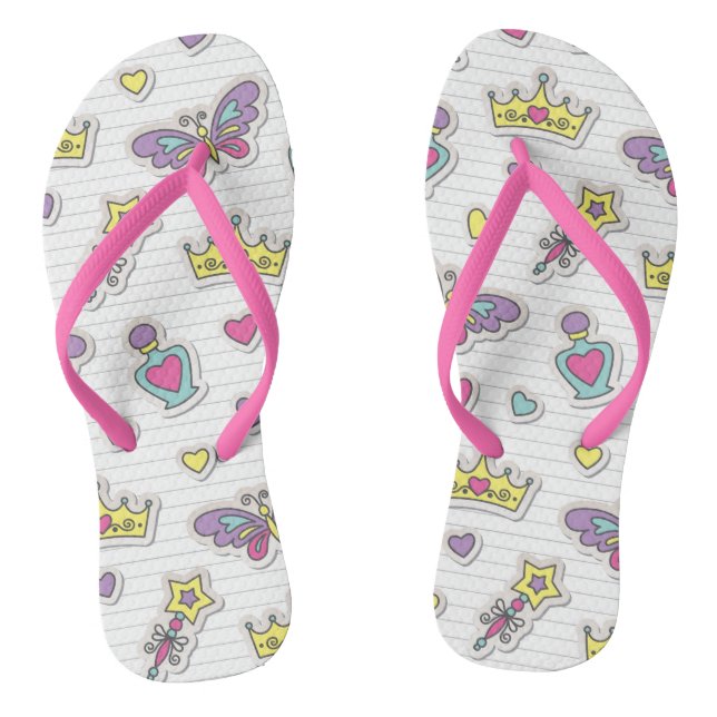 ballet princess pattern thongs (Footbed)