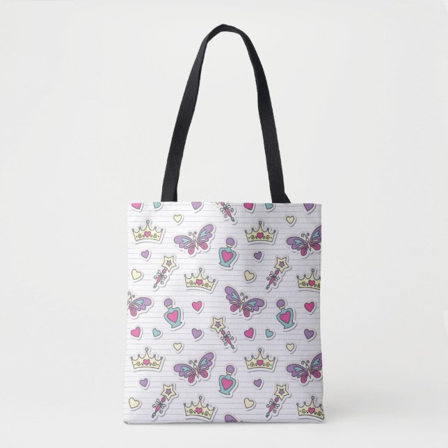 ballet princess pattern tote bag (Front)
