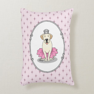 Ballet Princess Yellow Lab Labrador Retriever Dog Decorative Cushion