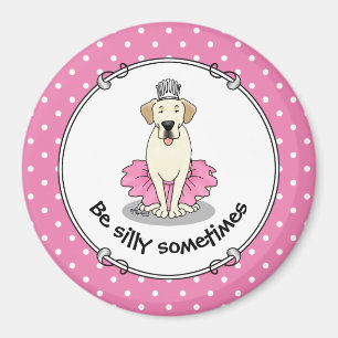 Ballet Princess Yellow Lab Labrador Retriever Dog Magnet