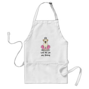 Ballet Princess Yellow Lab Labrador Retriever Dog Standard Apron