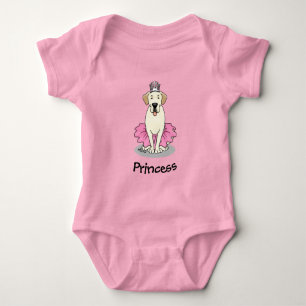 Ballet Princess Yellow Labrador Retriever Dog Baby Bodysuit