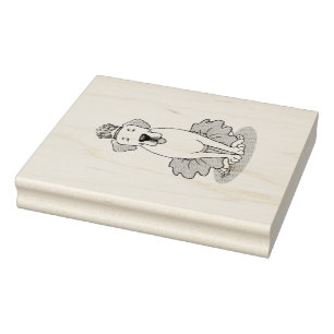 Ballet Princess Yellow Labrador Retriever Dog Rubber Stamp