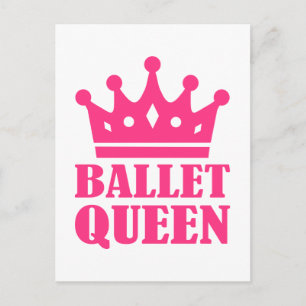 Ballet Queen crown Postcard