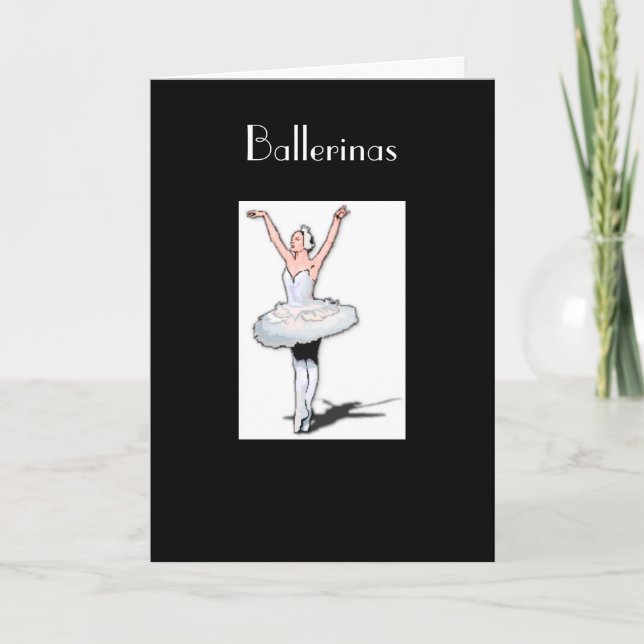 Ballet Recital / Ballerina Birthday Greeting Card (Front)